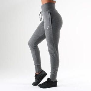 Gymshark High Waisted Joggers (Charcoal Marl - M)